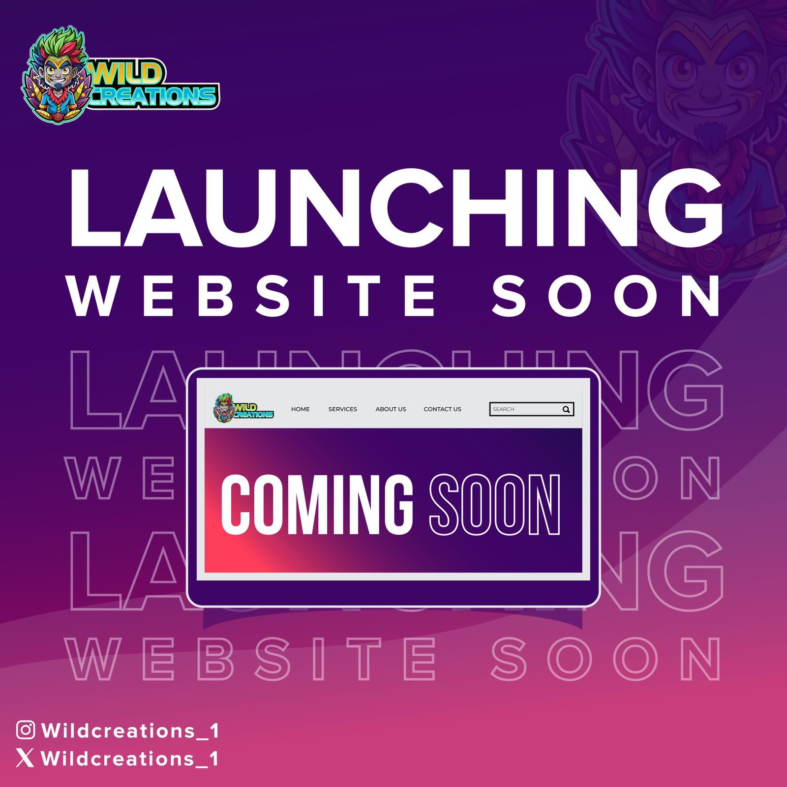 WILD CREATIONS — WEBSITE LAUNCH design project