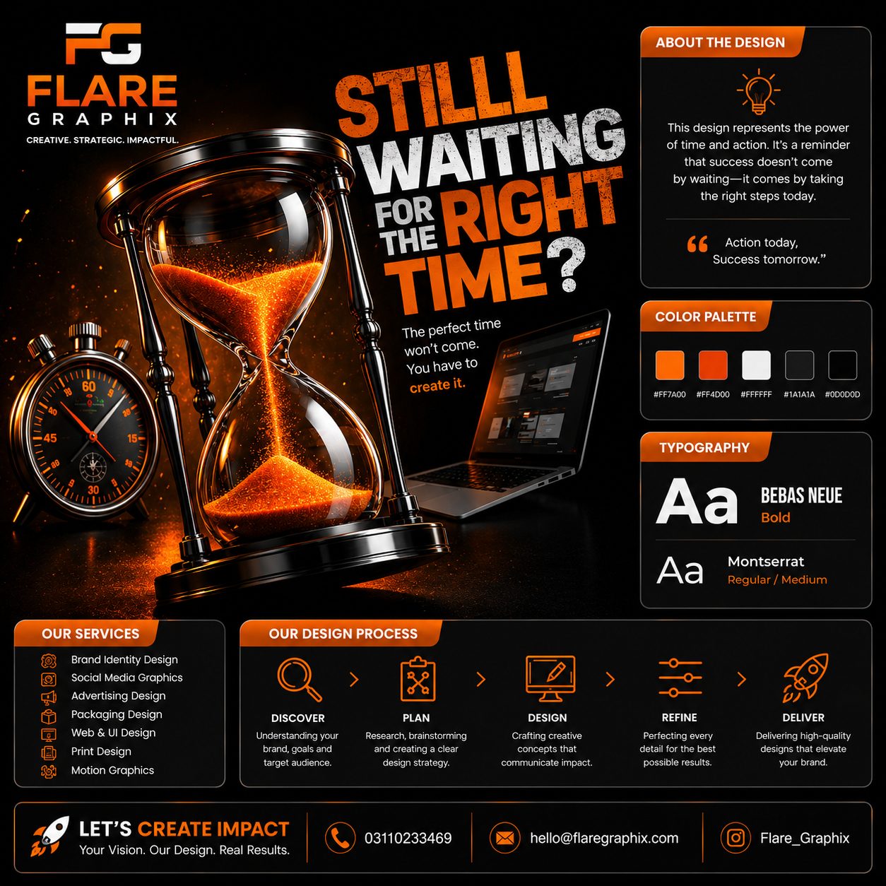 FLARE GRAPHIX — STILL WAITING design project