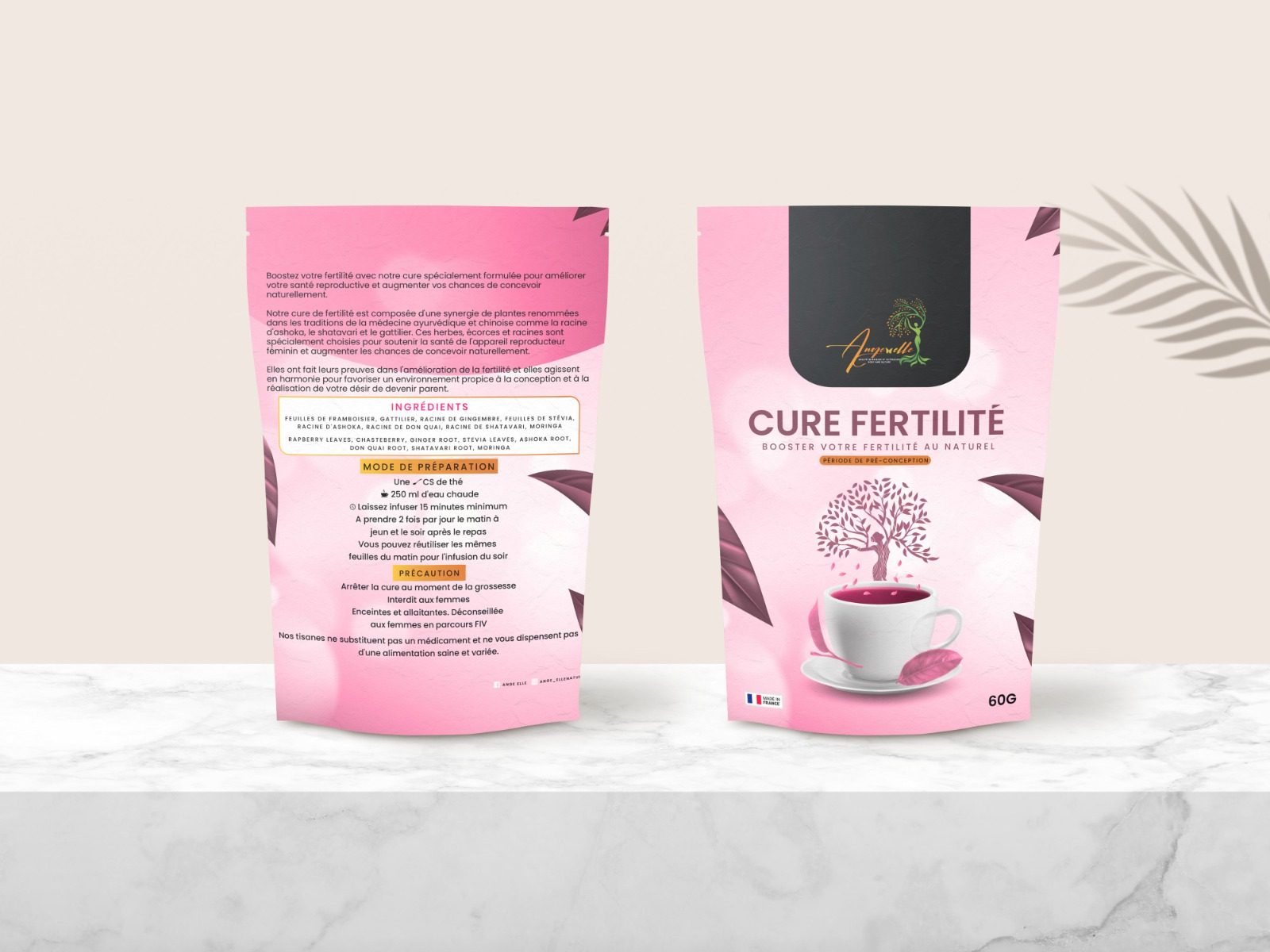 TISANE — CURE FERTILITÉ POUCH design project