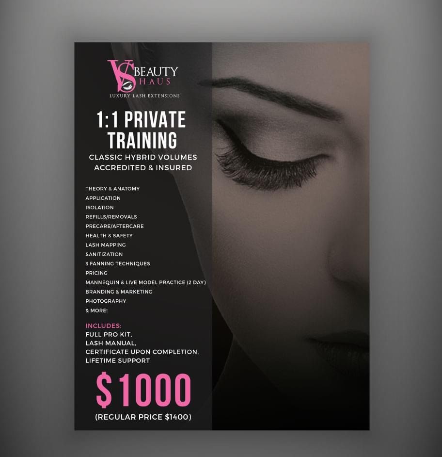 BEAUTY HAUS — 1:1 TRAINING design project
