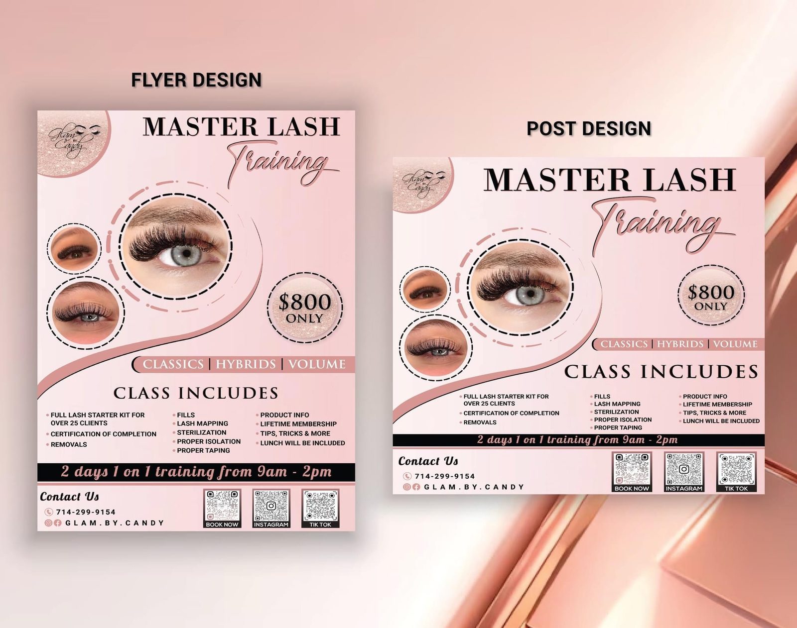 MASTER LASH TRAINING design project
