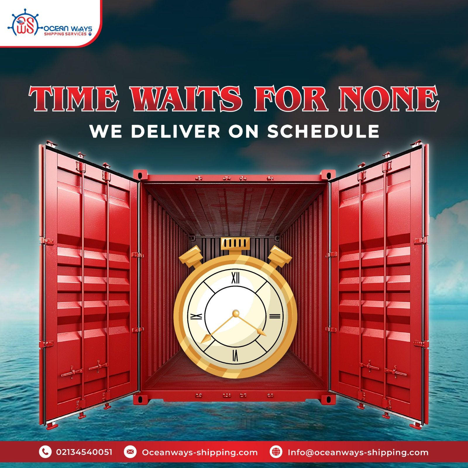 OCEAN WAYS — TIME WAITS FOR NONE design project
